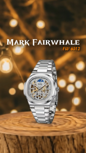 ORIGINAL Jam Tangan Pria Mark Fairwhale 6012 Matic Skeleton Garansi Resmi 1 Tahun - Stainless Steel