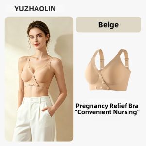Yuzhaolin | Prenatal & Postnatal Feeding Bra With Gathering and Anti-Sagging 2nd Opening Design