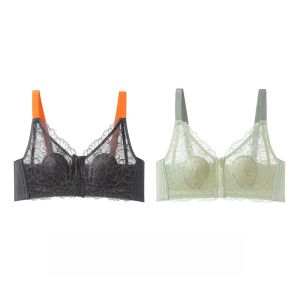 miiow | Maternity Bra Comfortable Large Size Lace Thin Anti-Sagging Breathable Feeding Women Underwear V-Neck Nylon Cupless Adjustable Straps