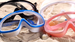 Diving Mask for Kids Childrens Swimming Silicone Mask Anti-fog with Earplug