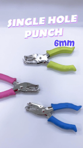 FCI 6mm Single Hole Puncher - Durable Metal Construction Comfortable Grip Light Weight Precise Single Holes - Ideal for Students and Office Use