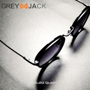 Grey Jack Kacamata Hitam Sunglasses Polarized Anti Silau UV400 Bentuk Bulat Simple TR+Metal 3040