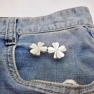 Four-leaf Clover Waist Buckle Removable No-nail and No-seam Button Buckle Jeans Fixed Button Butang Pinggang 收腰扣