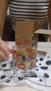 (พร้อมส่งจากไทย)แก้วโค๊กCoca-Cola Fire-King Made in Japan ของสะสม