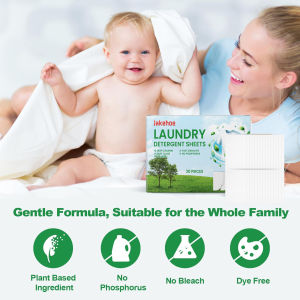 Laundry Detergent Sheets for Sensitive Skin Eco Friendly Compact Cleaning Pods Long Lasting Fresh Scent Wash for Home Travel Use