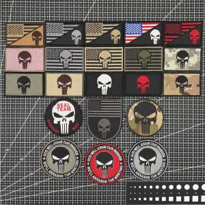 Chiến Thuật Đầu Lâu Thêu魔术贴章 Lực Lượng Đặc Biệt Đội Cánh Tay Huy Hiệu Tinh Thần Miếng Dán Nam Nữ Trung Lập