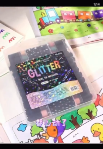 48Colors Dual Tip Glitter Drawing Color Pen Set Markers Metallic Outline Marker Pens For Art Painting