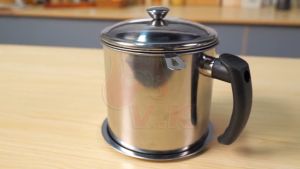 VK 1.3L 304 Stainless Steel Oil Container With Lid Container With Filter Cooking Oil Pot Kitchen Cooking Grease Filter