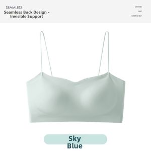 TONERCE | Lightweight Ice Silk Strapless Bra with Pads Seamless Anti-Exposure