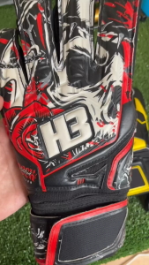 ถุงมือโกล์H3 รุ่นROBO3 [แท้100%] มีfinger safe 5นิ้ว ถุงมือผู้รักษาประตูฟุตบอล H3 ถุงมือผู้รักษาประตู