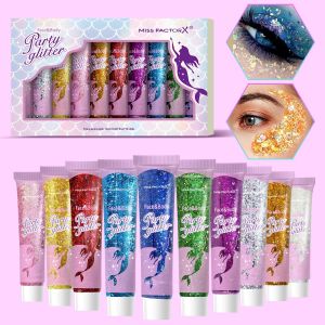 Gel Nhũ Hologram 10 Màu Chuyên Dụng Cho Trang Điểm Mặt Và Body Dùng Cho Lễ Hội Hoạt Hình Hóa Trang Trang Điểm Mắt