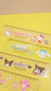 Penggaris Sanrio Transparan 15cm Ruler Sanrio Penggaris Sekolah Mistar