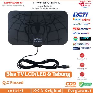 {100% ORIGINAL} Gratis Ongkir !!! Antena TV Digital Indoor TFL-D139 DVB-T2 4K Super Jernih Semua Siaran Untuk TV LED LCD & Tabung 25dB VHF UHF Signal Booster