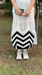 BG43 กระเป๋าสะพายข้าง 2หูหิ้ว แต่งลายทูโทน กระเป๋าไหมพรม กระเป๋าถักโครเชต์ แบบใหม่ เรียบง่าย สุดน่ารักแนวเกาหลี