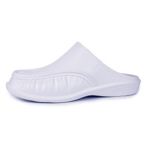 Waterproof Mens Slippers Summer Half Slip-On Shoes Big Size Home Head Covered Sports Goods Anti-Slip EVA Sole Denim Upper
