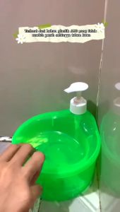 Tempat Wadah Sabun Cuci Piring Model Bulat 2in1 Soap Pump Dispenser Viral