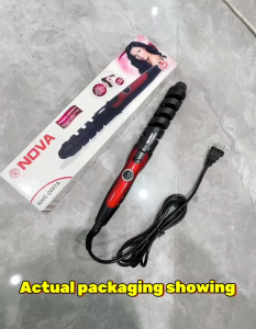 TV136 Hair Curling Iron Tool Comb Anti-scalding Ceramic Electric Curling Iron Large Curls Spiral Iron Hairdressing Stick
