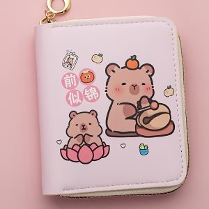 JIFANPAUL | Vertical Style Childrens Wallet Sweet Cartoon Design Zipper Coin Purse