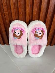 JanElla’s Cute FUR SLIPPERS Character Design INDOOR / OUTDOOR Footwear for KIDS GIRLS
