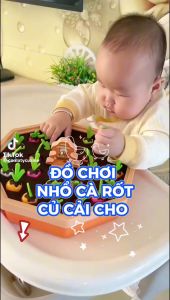 Đồ chơi nông trại nhổ cà rốt Montesori dạy học sớm cho bé phân biệt màu sắc ghi nhớ