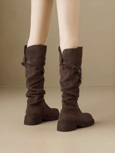 Josiny | Slimming Thick-soled Vintage Outdoor Ladies Long Boots