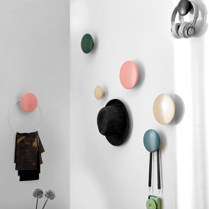 Scandinavian Solid Wood Hook Creative Wall Hanging Coat Hook Entrance Decoration Wall Designer Childrens Room Handle Cabinet Door