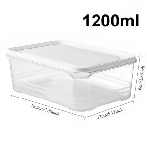 1/2/5pcs Refrigerator Storage Box Meat Vegetable Fresh-keeping Storage Box Transparent Food Preservation Boxes Kitchen Organizer