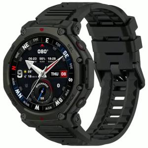 2-in-1 Silicone Strap+Cases for Huami Amazfit T-Rex 3Pro 48mm Soft Bumper Protective Shell Frame+Strap for Amazfit T-Rex 3Pro 48