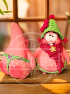 Đồ Chơi Mô Hình SpongeBob SquarePants Solid Star Large Star Có Mũ Và Khăn Đồ Trang Trí Nhà Dễ Thương Đồ Chơi Mô Hình Hoạt Hình