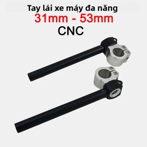 Tay Nắm Tay Lái Xe Máy CNC Có Thể Điều Chỉnh 31MM-53MM Kiểu Kẹp Phong Cách Đua Xe Đa Năng Kiểu Kẹp Cà Phê Dành Cho Xe Máy