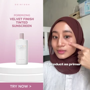 SKIN1004 Madagascar Centella Poremizing Velvet Finish Sunscreen 50ml SPF50+ PA++++ Pore Minimizing Sun Cream Matte Velvet Texture Control Excess Oil Soothe Skin No Sticky Residue