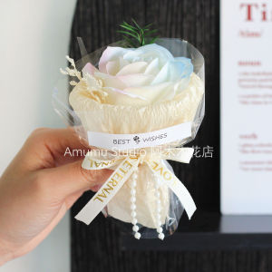 Miniature Soap Flower Bouquet Rose Sunflower Womens Graduation Day Gift Qixi Festival Meeting Gift Artificial Flowers
