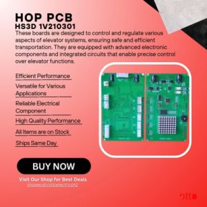 Elevator HOP PCB - HS3D 1V210301\\n\\n Introduction to HS3D 1V210301 & Elevator HOP PCB\\n\\nThe HS3D 1V210301 is a high-performance industrial printed circuit board (PCB) specifically designed for elevator applications. It plays a crucial role in ensuring smooth operation and safety of elevators by managing various electronic components and functions.\\n\\n What is HS3D 1V210301?\\n\\nThe HS3D 1V210301 is a compact and reliable PCB tailored for elevator control systems. It integrates multiple electronic components and functions, including power management, signal processing, and communication interfaces, to facilitate seamless operation of elevators.\\n\\n Key Features of Elevator HOP PCB\\n\\n* Compact design for space-saving installation\\n* High-performance electronic components for reliable operation\\n* Advanced signal processing capabilities for accurate control\\n* Robust power management system for energy efficiency\\n* Compatibility with various elevator models and configurations\\n\\n Industrial PCB for Elevators\\n\\nIndustrial PCBs play a vital role in elevator systems by providing a reliable platform for managing electronic components and functions. They offer numerous benefits, including improved performance, enhanced safety, and reduced maintenance costs.\\n\\n Benefits of Using Industrial PCB for Elevators\\n\\n* Enhanced performance and reliability\\n* Improved safety and security\\n* Reduced maintenance costs and downtime\\n* Extended lifespan of elevator systems\\n* Compliance with industry standards and regulations\\n\\n Electronic Components for Elevators\\n\\nElevators require a wide range of electronic components to function efficiently and safely. Some of the essential components include power supplies, sensors, switches, relays, and communication interfaces. These components work together to manage various functions, such as power distribution, signal processing, and data transmission.\\n\\n Elevator Control Board\\n\\nThe elevator control board is a critical component of elevator systems, responsible for managing various functions and ensuring smooth operation. Choosing the right control board is essential for maintaining optimal performance and safety.\\n\\n How to Choose the Right Elevator Control Board\\n\\n* Compatibility with elevator models and configurations\\n* Advanced features and capabilities\\n* Robust performance and reliability\\n* Compliance with industry standards and regulations\\n* Easy installation and maintenance\\n\\n Common Issues & Troubleshooting Tips\\n\\nElevator control boards may encounter various issues, including malfunctioning components, signal interference, and communication errors. Troubleshooting these issues requires a systematic approach, including identifying the root cause, isolating faulty components, and implementing corrective measures.\\n\\nTo ensure optimal performance and safety, it is essential to choose the right elevator control board and address any issues promptly. Regular maintenance and monitoring can help prevent potential problems and extend the lifespan of elevator systems.\"
