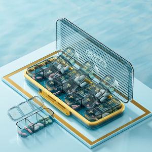 Sealed Multi-Compartment Pill Box 21 Cells