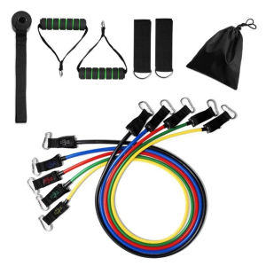 [ToolOutlet]Elastic Resistance Band Set 150 LBS Heavy Duty Exercise Bands for Yoga Pilates and Full Body Fitness