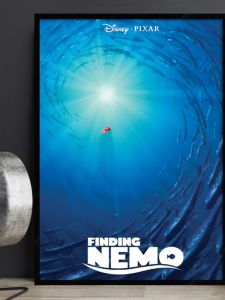 Finding Nemo Movie Poster Decorative Painting Cartoon Animation Childrens Room Bedside Hanging Artwork Metal Framed Modern Decoration