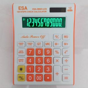 Kalkulator LCD LED Calculator Check Correct 12Digits Original ESA 3862Lcs