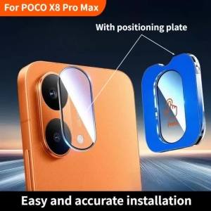 1-3Pc Full Glue Locator Installation Camera Protector for POCO X8 Pro / Max Transparent HD Anti-scratch Lens Tempered Glass Film