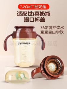 World Happy Sippy Cup Lid Replacement Parts Drinking Straw Bottle Head 360 Degree Sipping Cup Silicone Material Wide Mouth