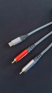Type C to 2 RCA DAC Stereo Audio Cable Type-C to RCA Lotus Cable for Home Audio