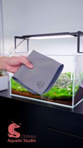 Chihiros Grey Ultra Fiber Cleaning Cloth Aquarium 30cm x 30cm Strong Water Absorption