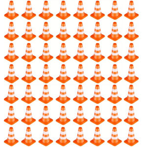 Mini Traffic Cones ABS Plastic Road Cone Model for Scene Layout Pretend Play and Photography Props