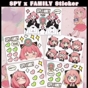 สติกเกอร์สะท้อนแสงสำหรับครอบครัวการ์ตูนอะนิเมะญี่ปุ่นรถยนต์ไฟฟ้าติดรอยขีดข่วนสติกเกอร์ตกแต่งรถจักรยานยนต์สติกเกอร์ตกแต่งบุคลิกภาพตัว Mobil Hias การ์ตูนรูปลอกกันน้ำ