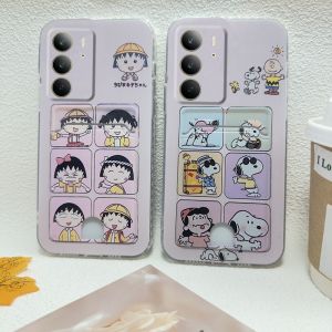 Hot Sale Phone Case Realme C75 C61 C63 C65 C67 C51s C51 C53 C55 NFC 4G New Trend Cartoon Fashion Snoopy Crayon Shin-chan Pills Casing Anti-fall Ultra-thin Back Cover 2025