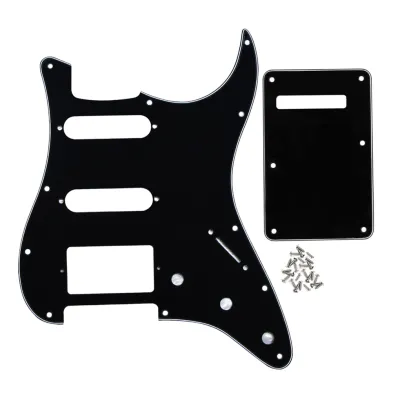 FLEOR ชุด 11 หลุม SSH ST กีตาร์ไฟฟ้า Pickguard HSS Scratch Plate & แผ่นหลังและสกรู 8 สีเลือก