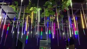 LATTOUR New Elegant LED Meteor Shower Rain Lights Waterproof Outdoor String Light 8 Flicker Modes Copper Wire Connection Festive Christmas Decor