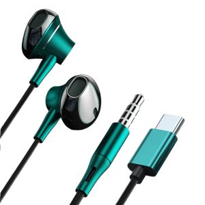 ZNW TYPE-C 9D ไมค์หูฟัง HD เสียงรอบทิศ เปิดเผยคุณภาพสูง และ S Weatproof แบบเครื่องมือและเล่นเกมสำหรับ Samsung/Poco/Xiaomi/Huawei/Oppo/Vivo ฯลฯ