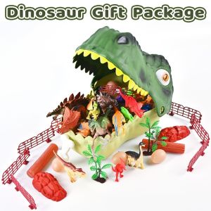 Dinosaur Toys For Kids 3-5 45PCS Realistic Jurassic Dinosaurs Figures With Eggs&Trees&Fence Playset To Create A Dino World Educational Figures Great Gift For Toddler Boys & Girls