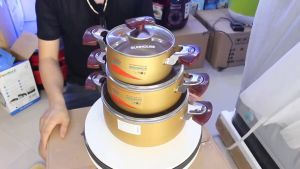 Bộ nồi Sunhouse SH6634 hợp kim nhôm công nghệ ANODNồi Sunhouse hợp kim nhôm tiên tiến tại việt nam (dùng bếp gas bếp hồng ngoại) laz police