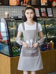 Women's Kitchen Apron: Breathable Thin Style Waterproof Oil-resistant for Work Office Summer Fashionable Simple Country Style